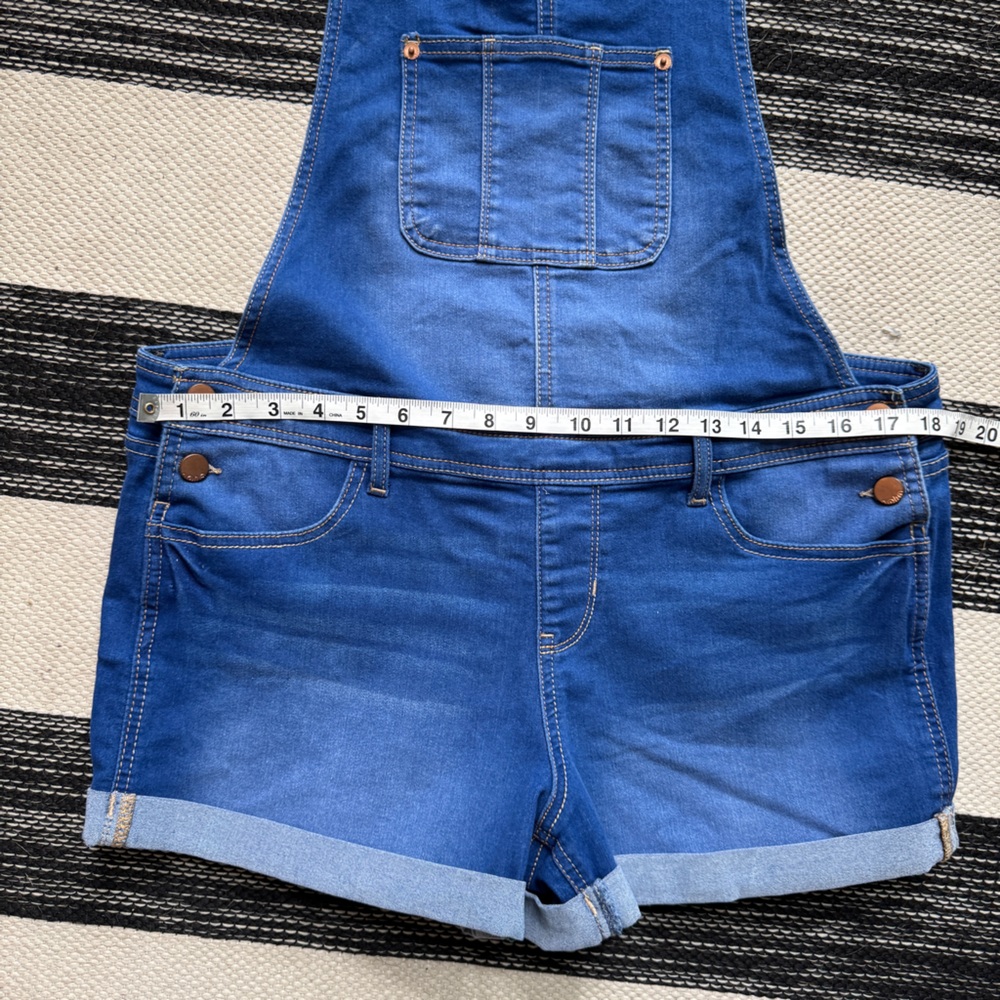 No Boundaries Overalls Womens Blue Denim Short Jumpsuit Size L(11-13) - Picture 6 of 10